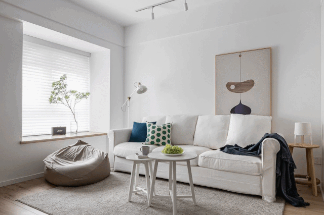 60㎡小公寓 LDK 一体化，主卧变客厅，功能齐全且明亮舒适-4