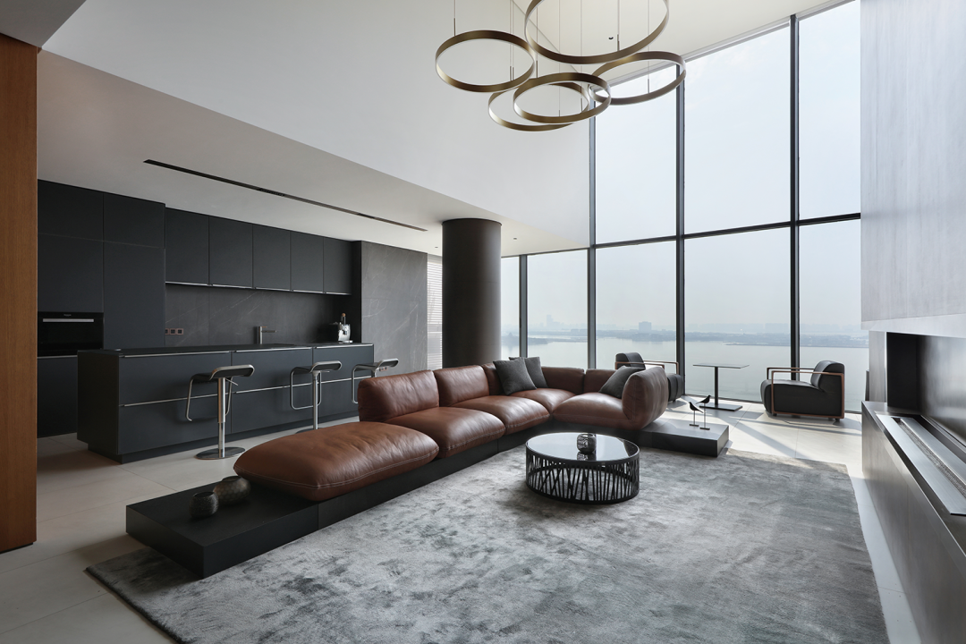 苏州玲珑湾 520m²顶级湖景复式丨中国苏州丨石木空间建筑设计-14