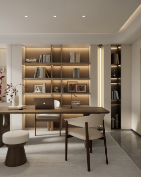 柔雾奶油风 + 马卡龙粉:大平层的顶级松弛感