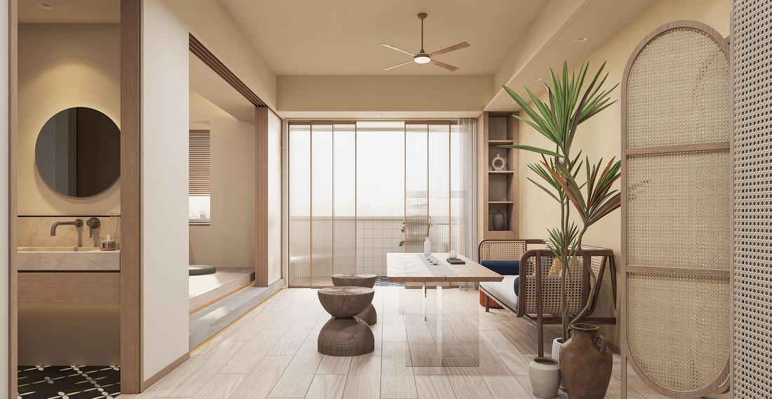 禅意东南亚 · 开放式布局与藤编元素的完美结合-5