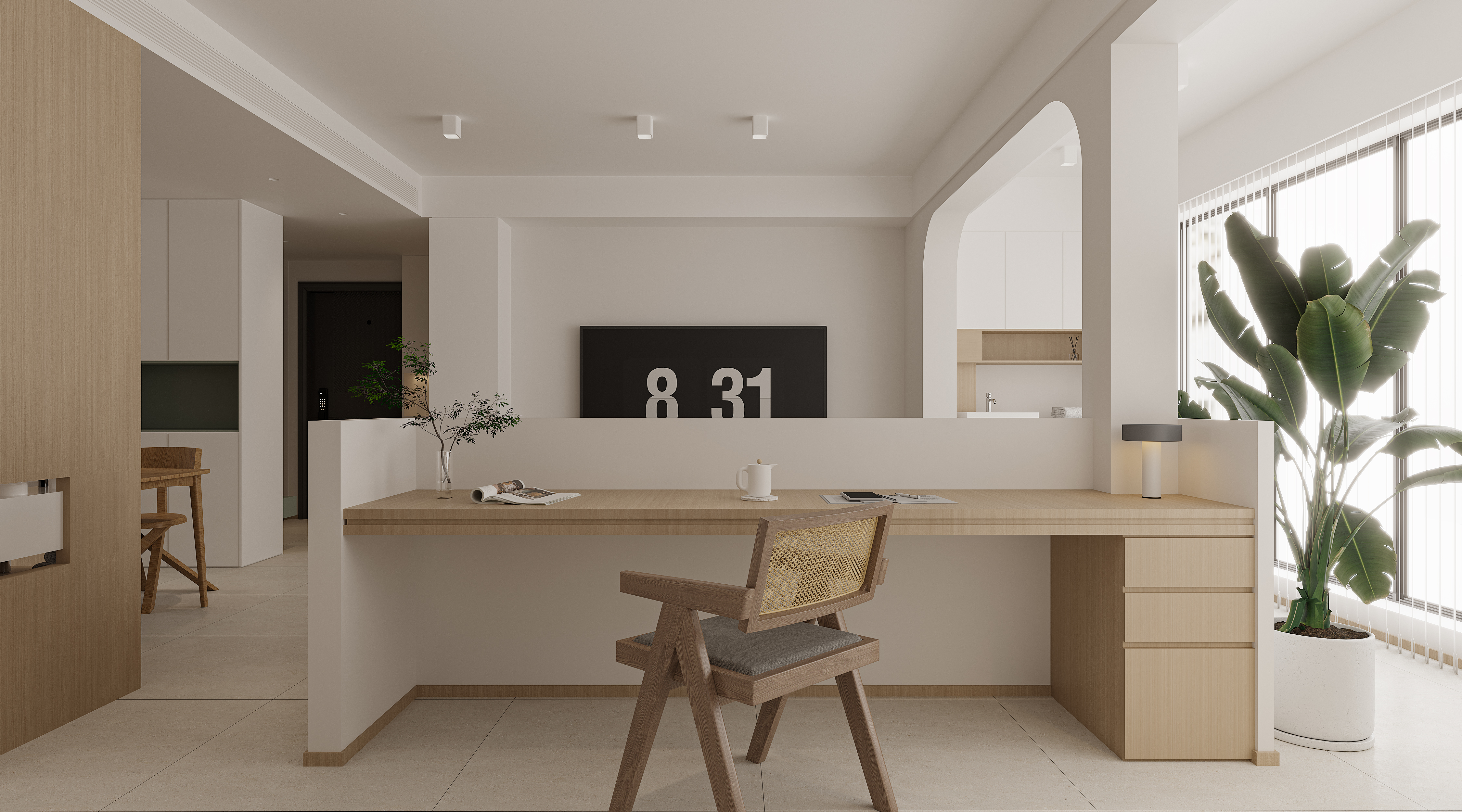 奶油简约小户型-12