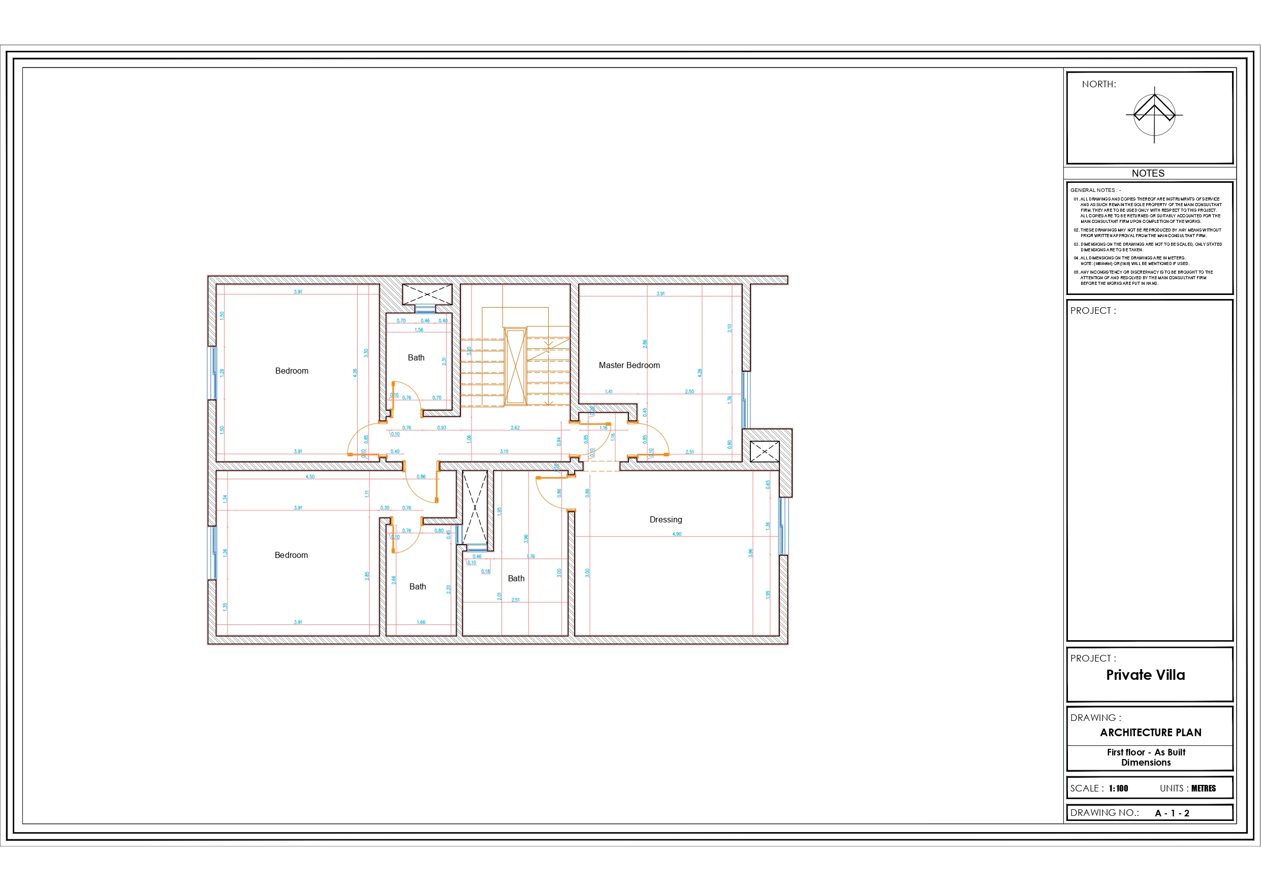 Working Drawings of masterbedroom in ksa-0