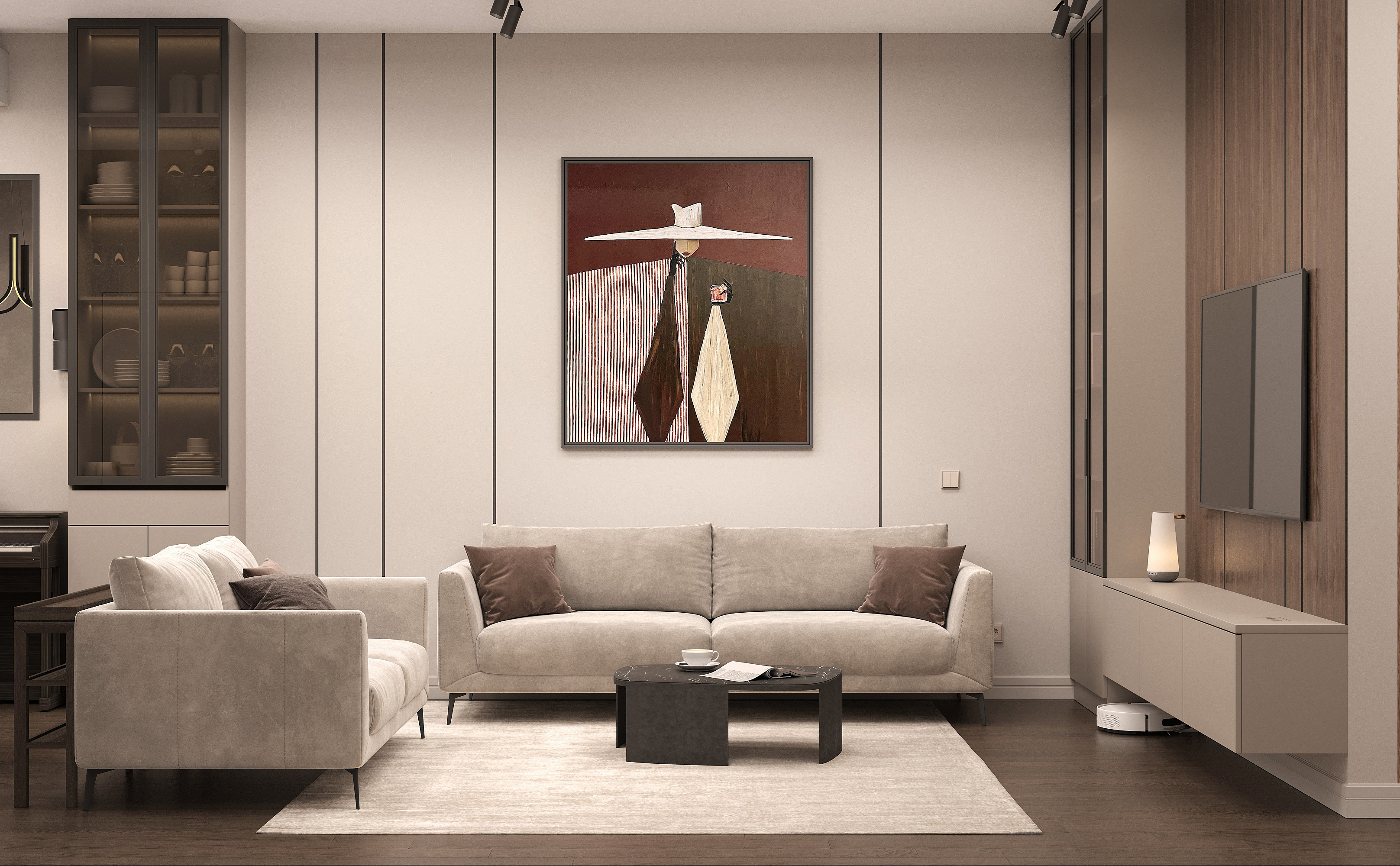 四口之家120平现代设计住宅-1