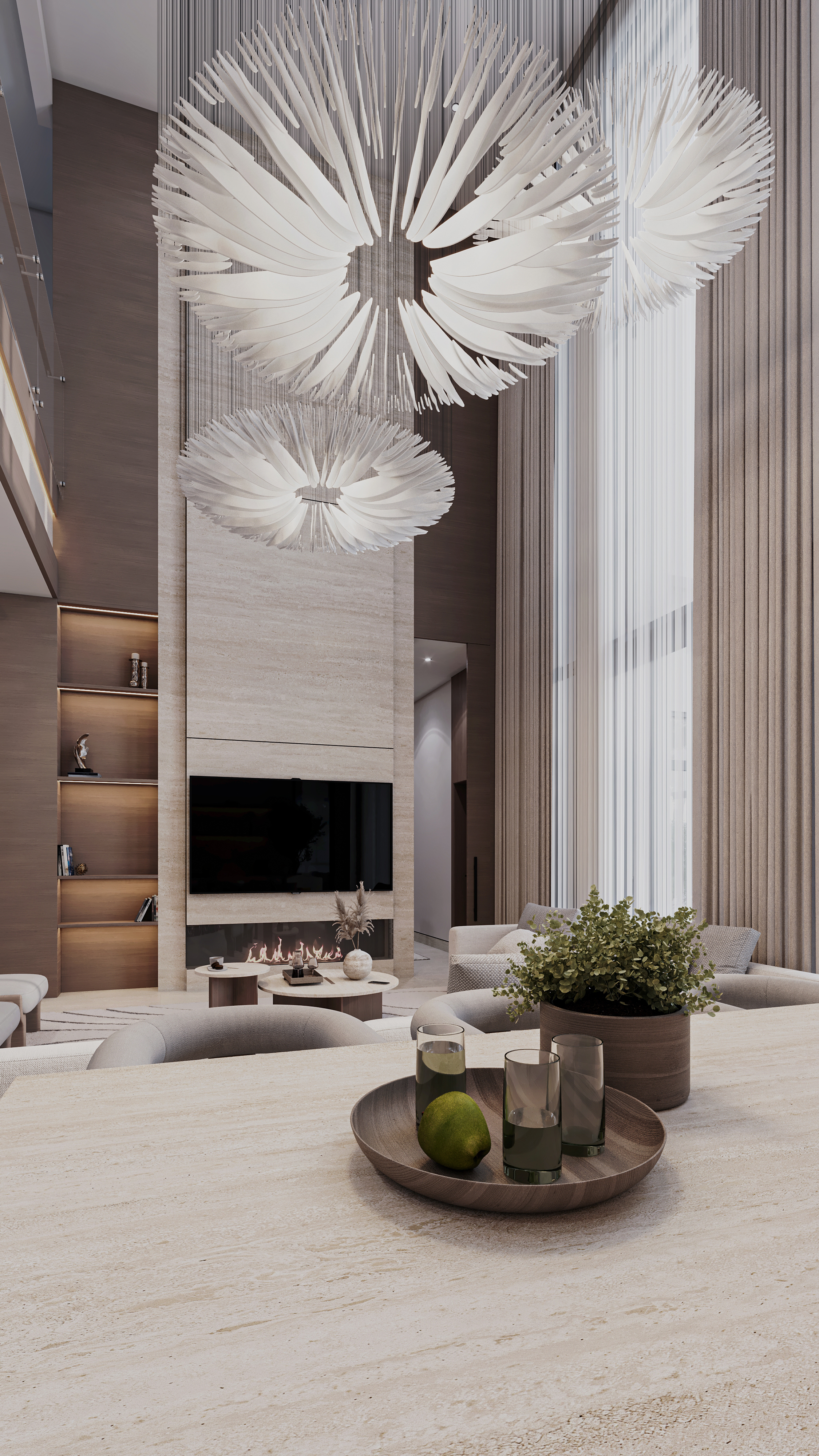 豪华双层挑高入口大厅丨阿联酋迪拜丨Archpix Engineering Consultants-14