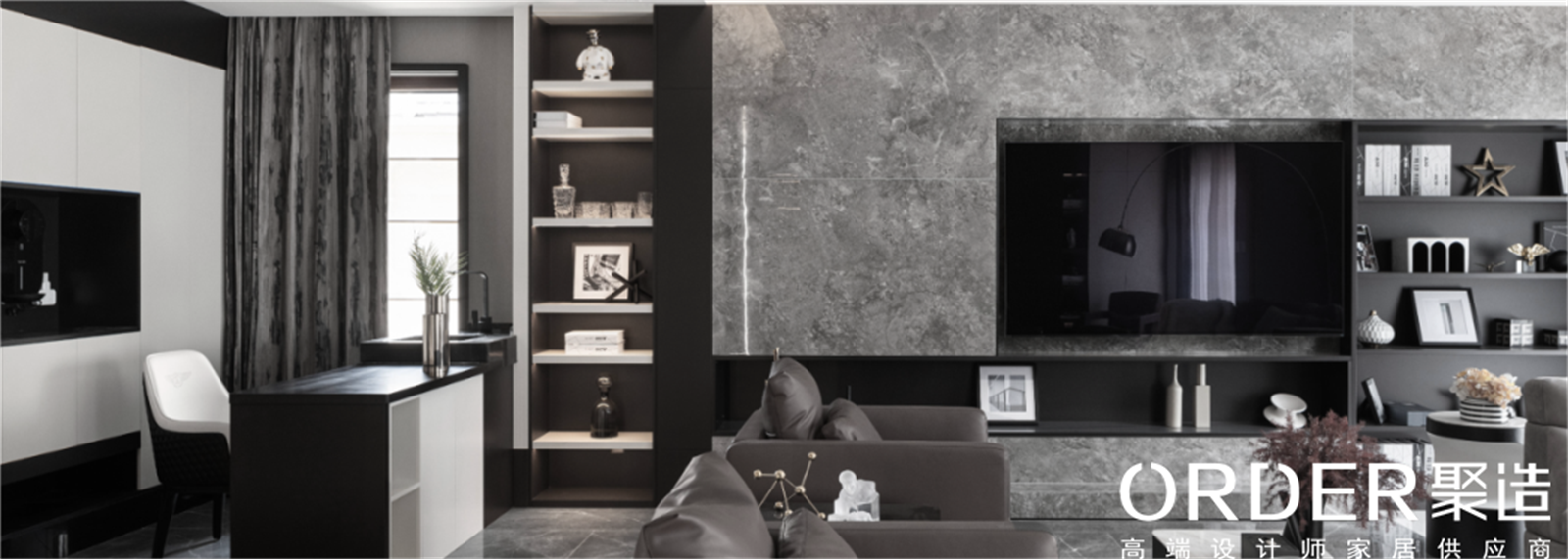 极简大平层家具落地案例-4