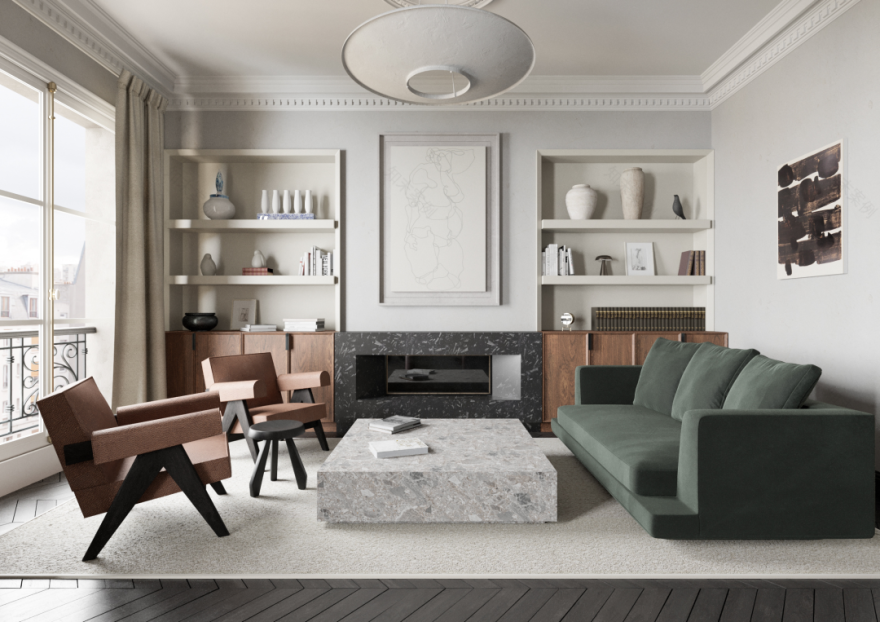 现代法式精致生动的居住空间丨Studiovlach-46