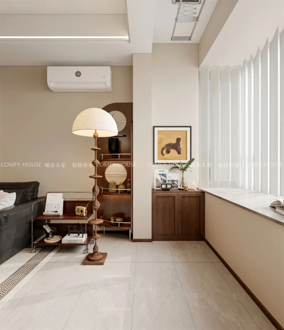 【卢浮公馆】97㎡丨推开时光之门，邂逅中古家居的慵懒美学-24