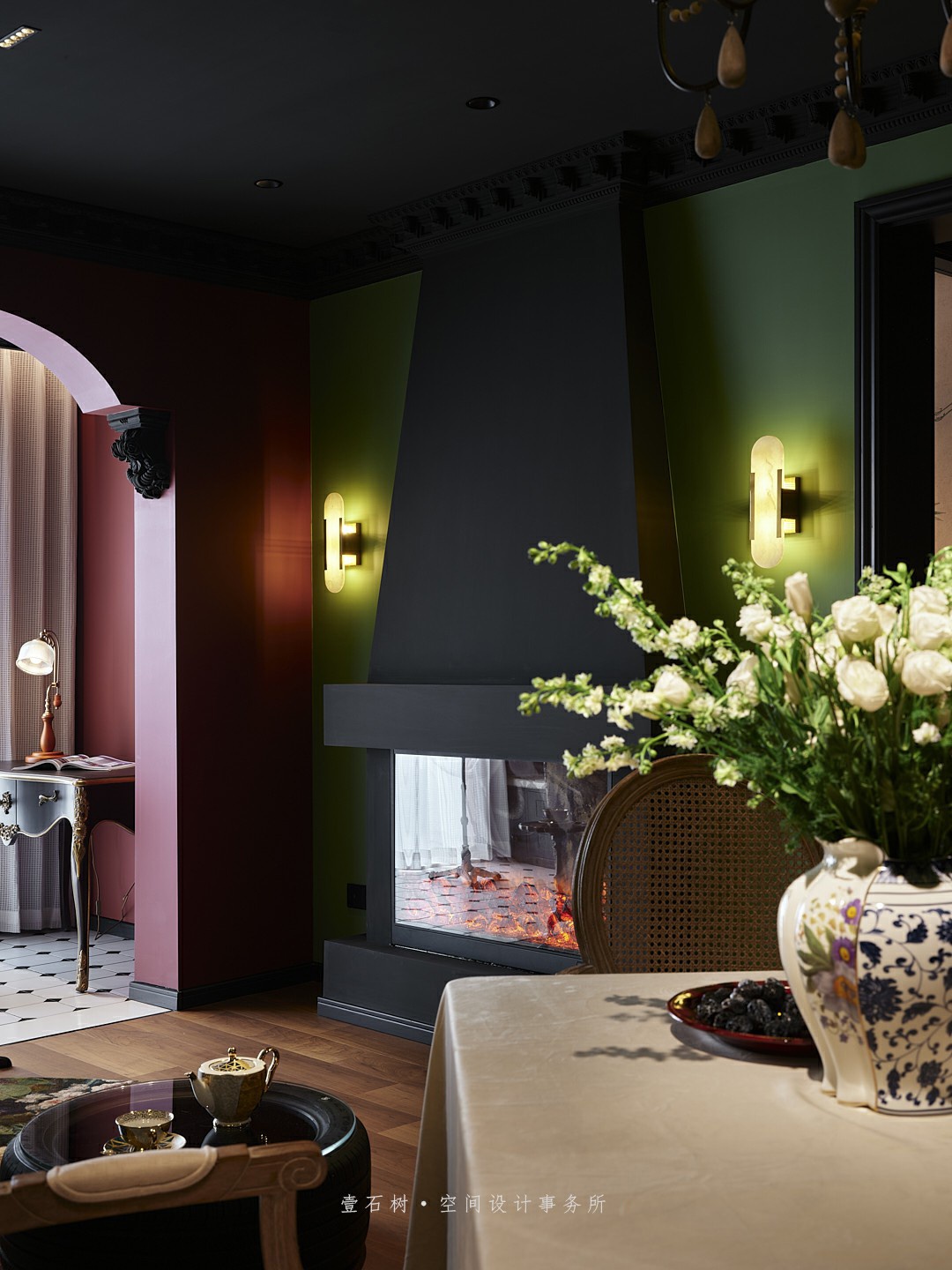 荣誉花园复古风格设计丨壹石樹空间设计事务所-32