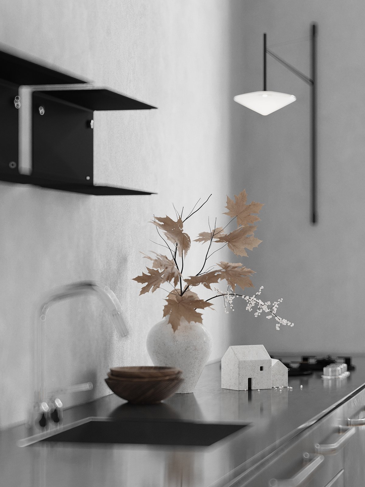 乌克兰基辅现代极简主义公寓设计-10