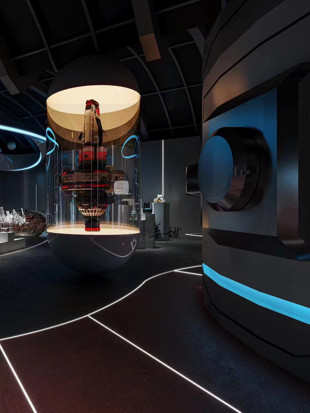 200㎡做了个酷炫的展厅｜科技感拉满-5