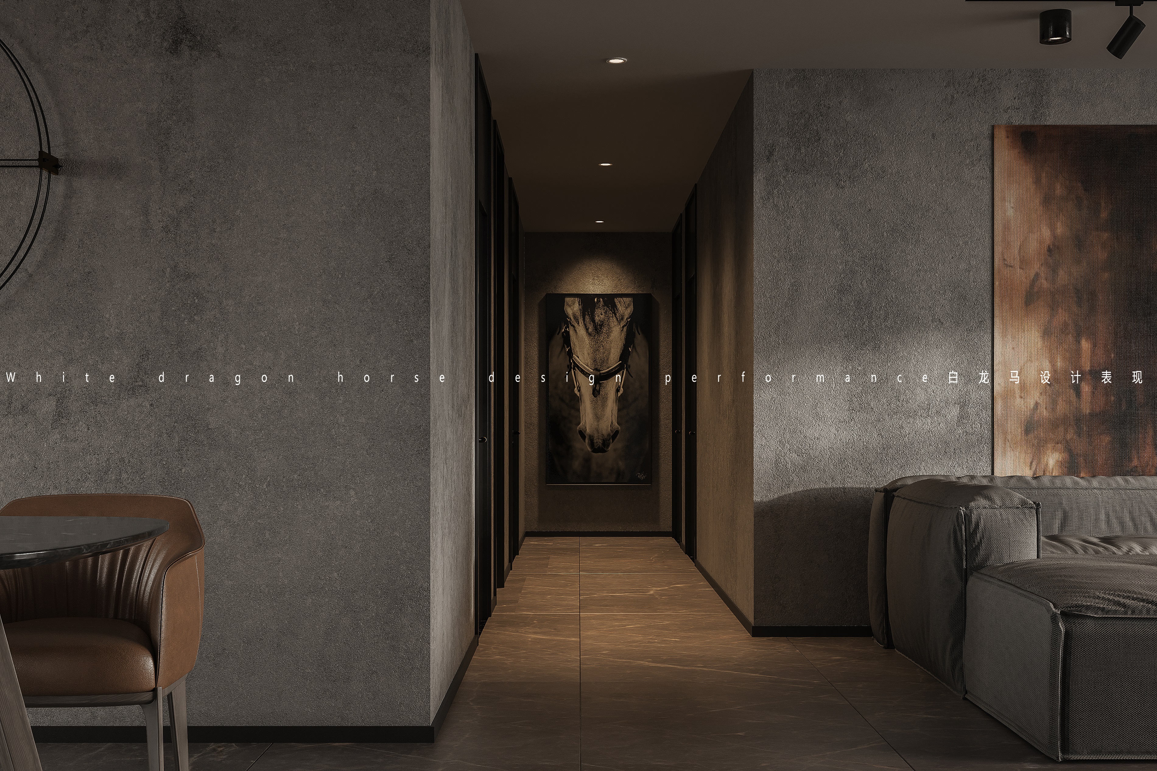 工业风客餐厅——白龙马效果图-10