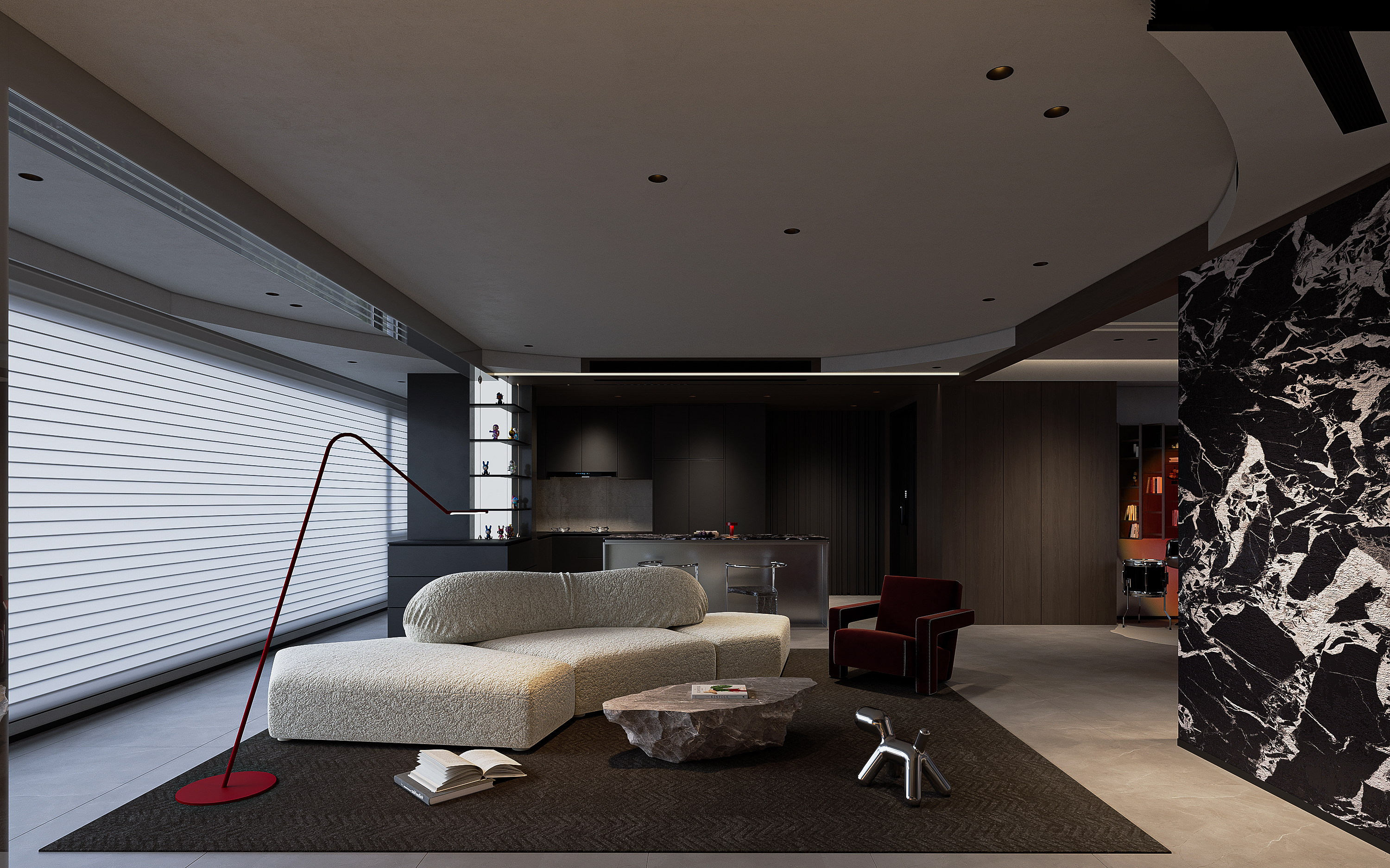 意式极简风室内设计丨金屹效果图团队-8