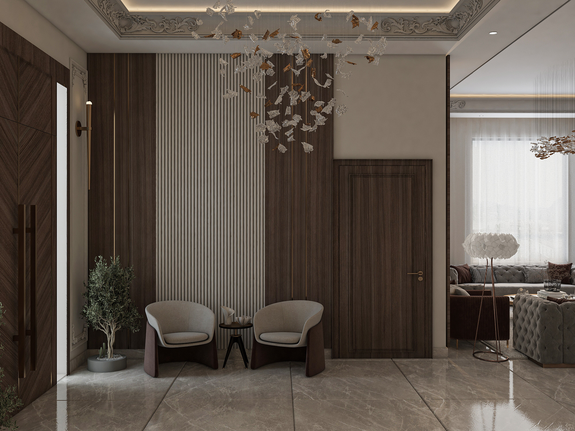 New Work Neo classic / Entrance & living hall at Iraq-1