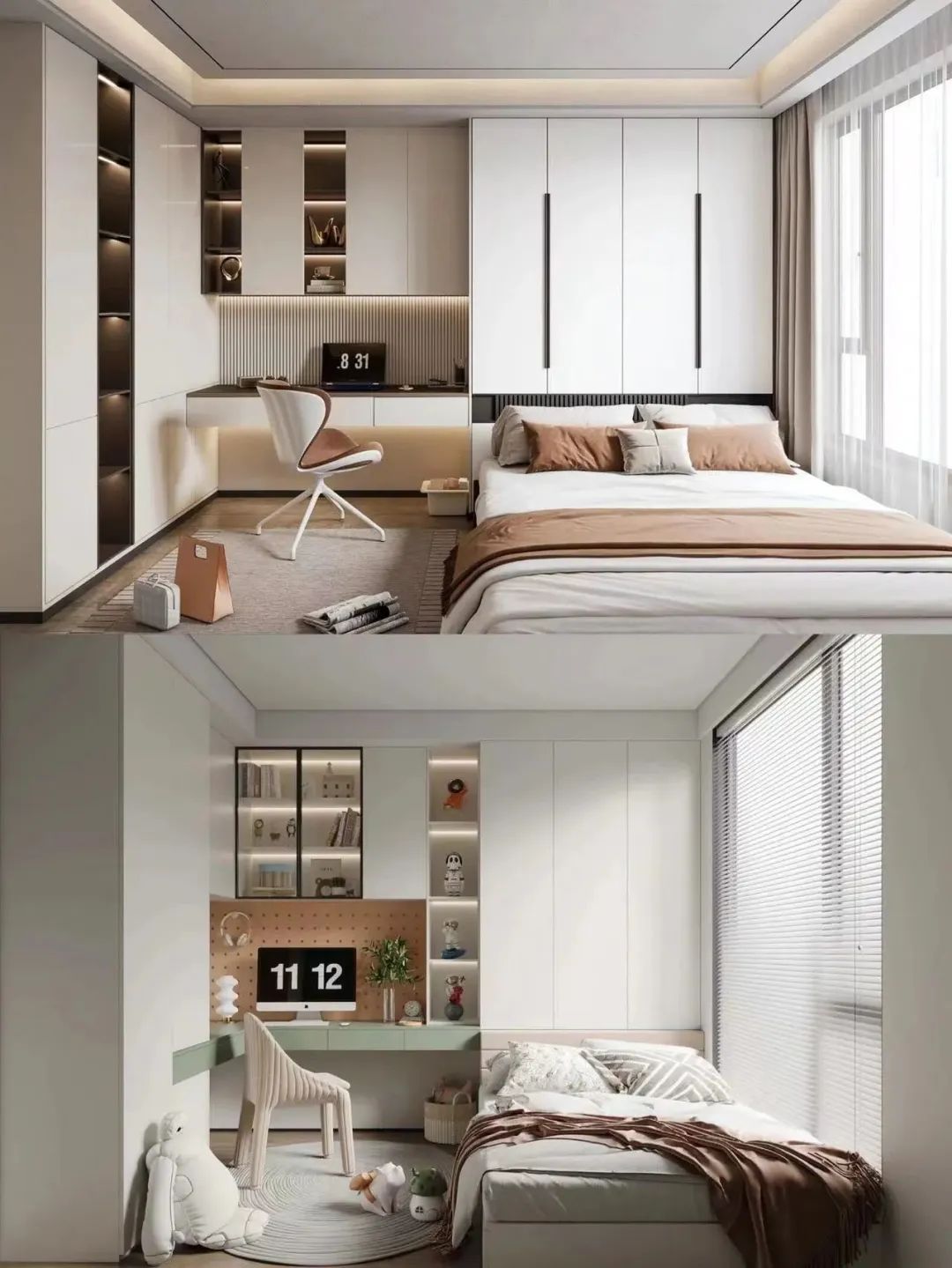 小卧室设计 · 榻榻米 VS 传统床,哪个更适合你?丨高灰别墅大宅设计-32