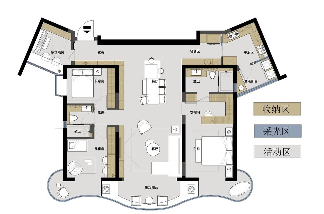 灰色大地色梦幻空间 | 大岛台卫浴北欧儿童房-25