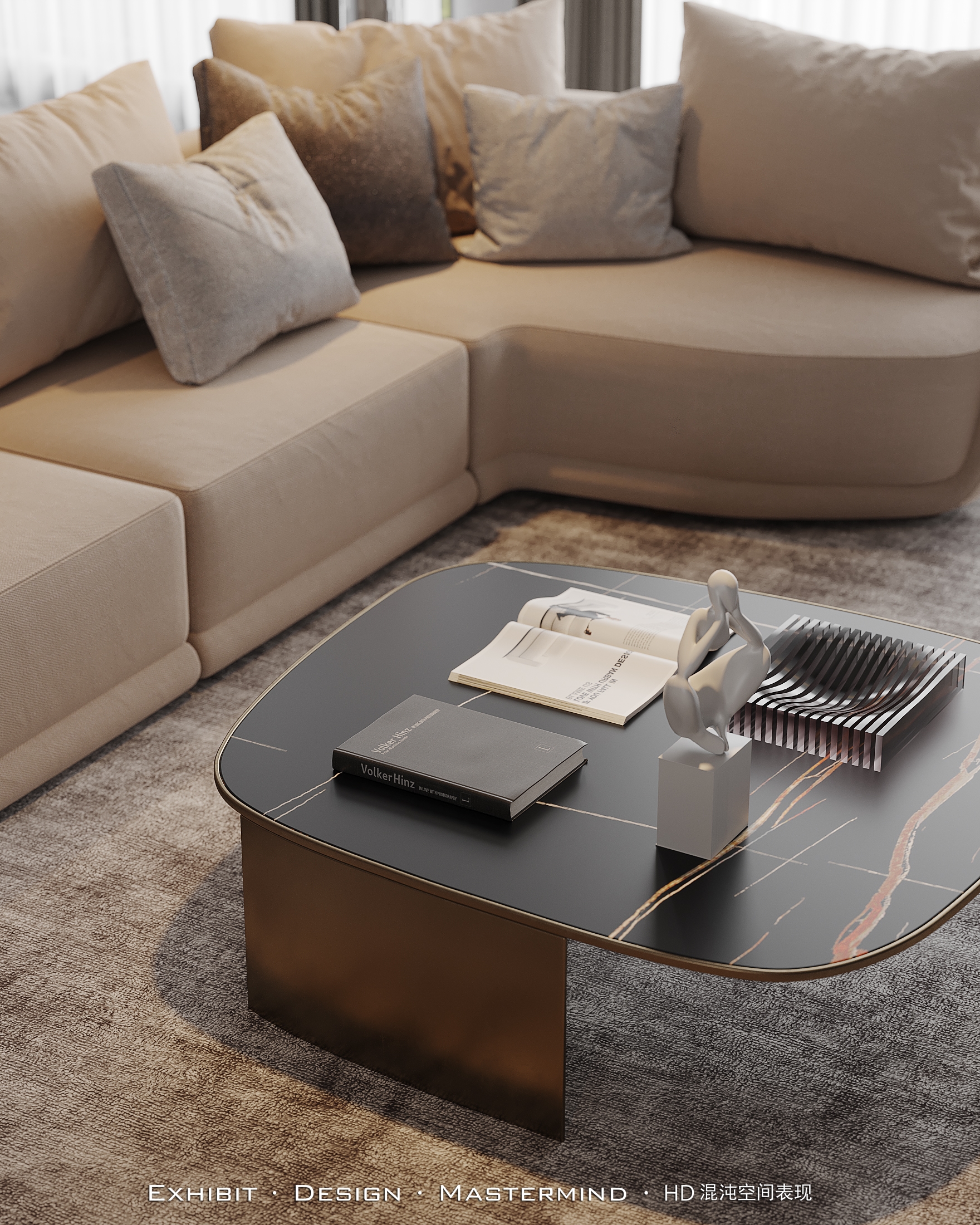 新作首发X 现代轻奢风平层客餐厅 ▏混沌空间表现-1