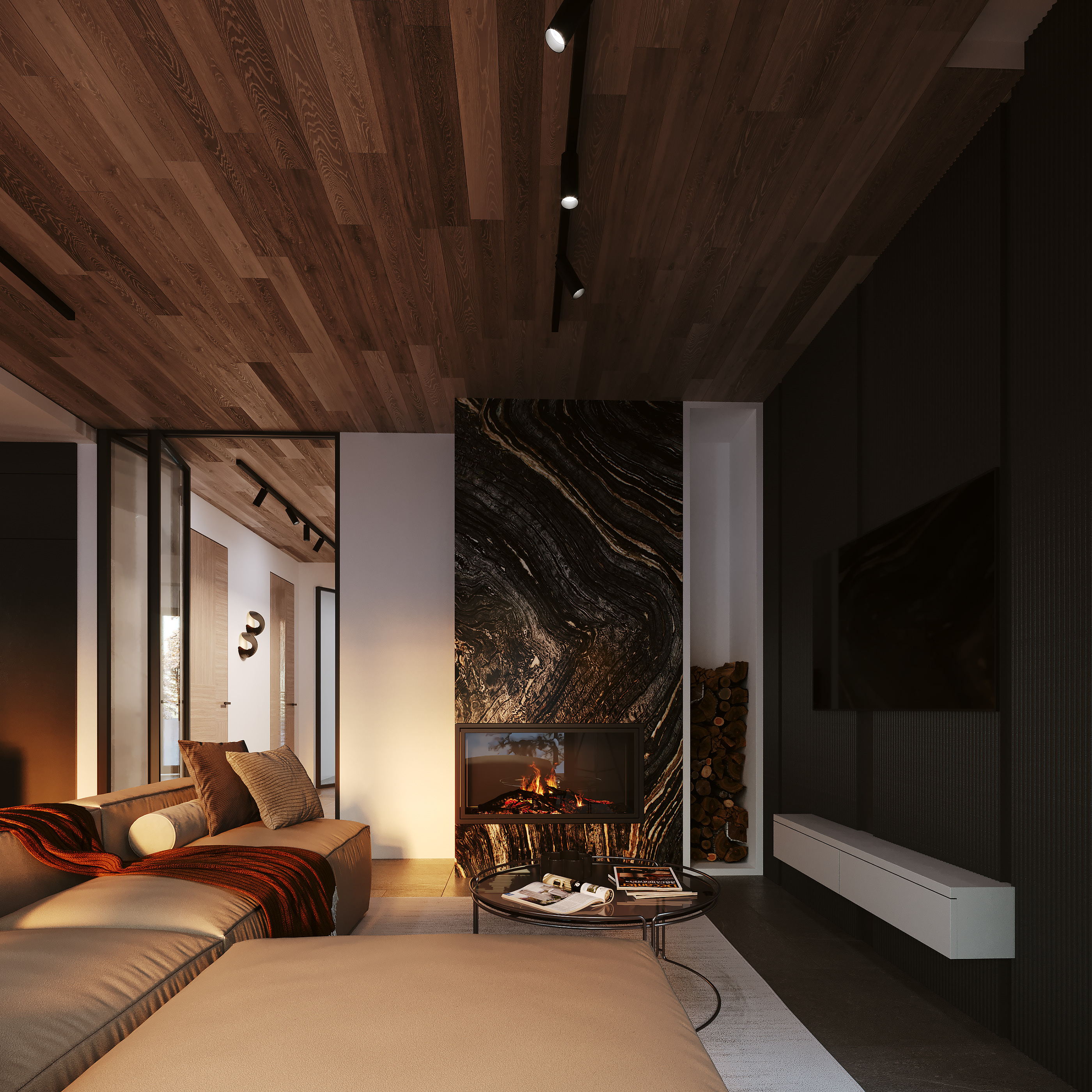 充满舒适和温暖的房子。                     -4