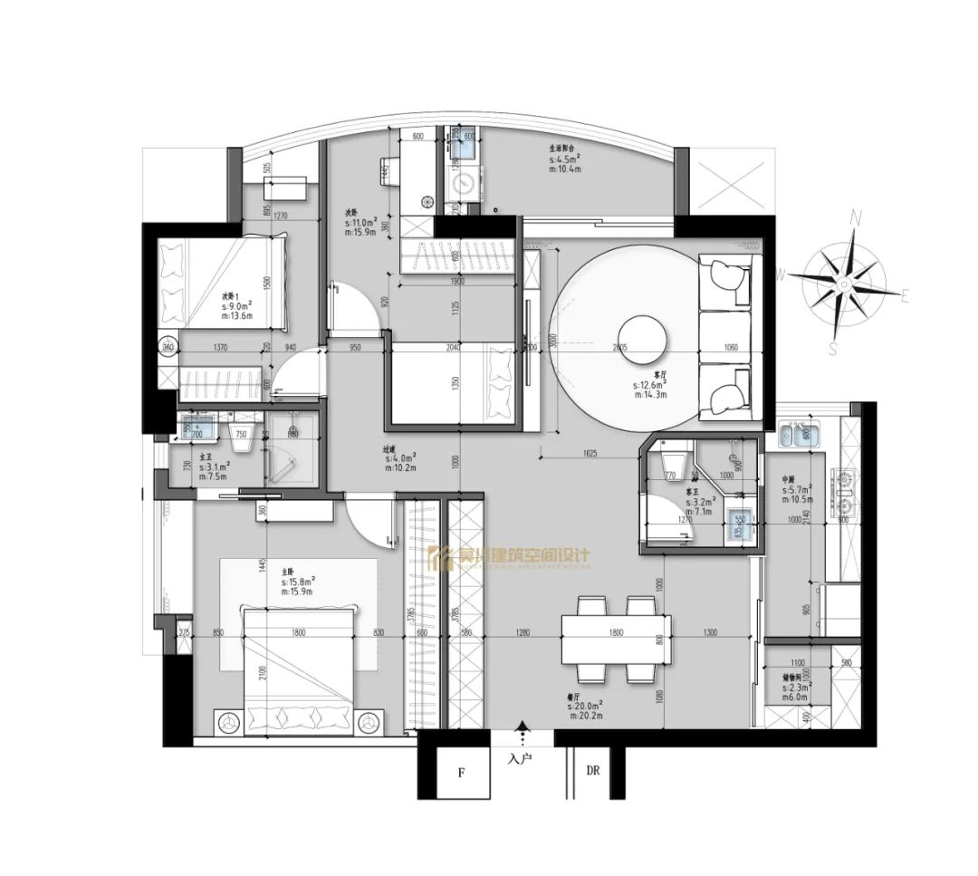 【莫川作品】擎天华庭丨108m²保留三室，横厅改主卧，家更通透！-47