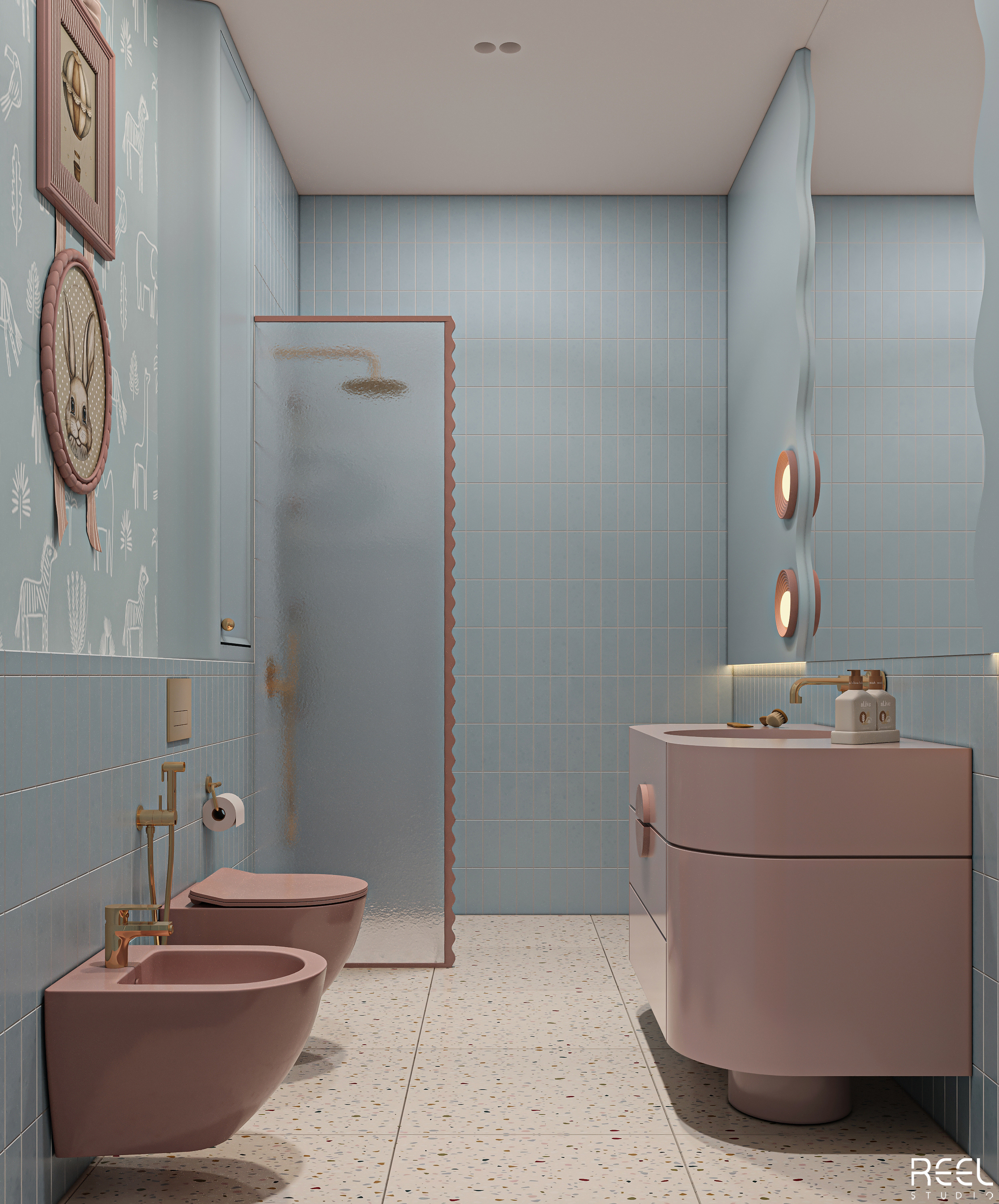 Kids' bathroom（儿童浴室）丨沙特阿拉伯丨Reel Studio-8