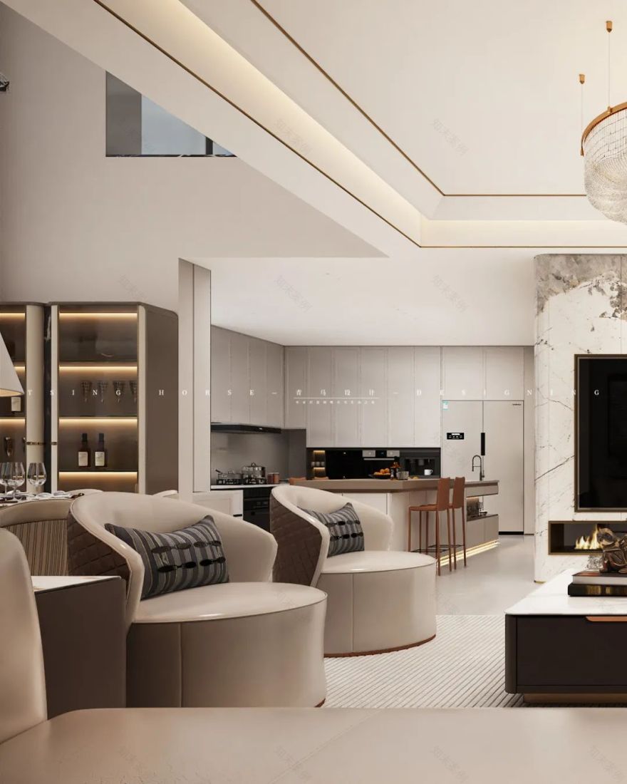 绿地国际生态城意式轻奢别墅丨陈哲梧设计团队-12