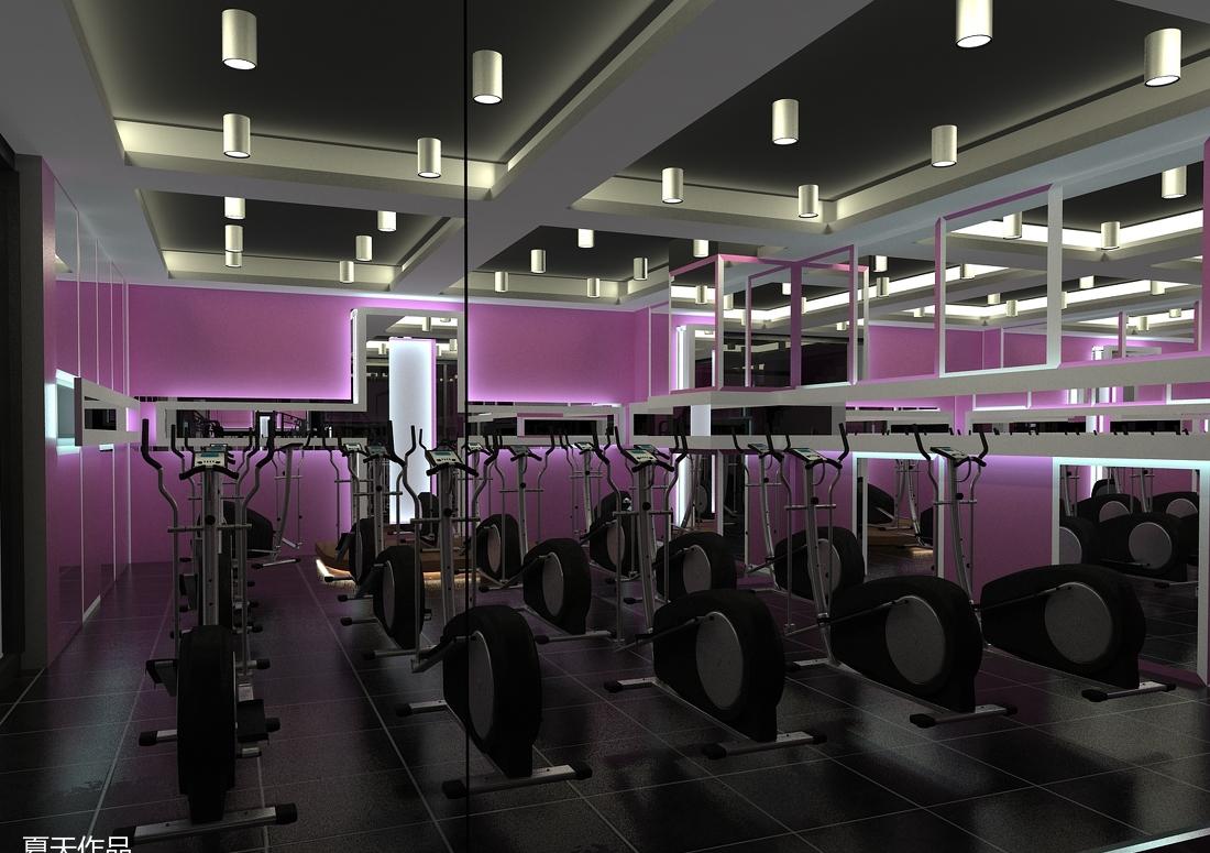 现代都市健身房设计-2