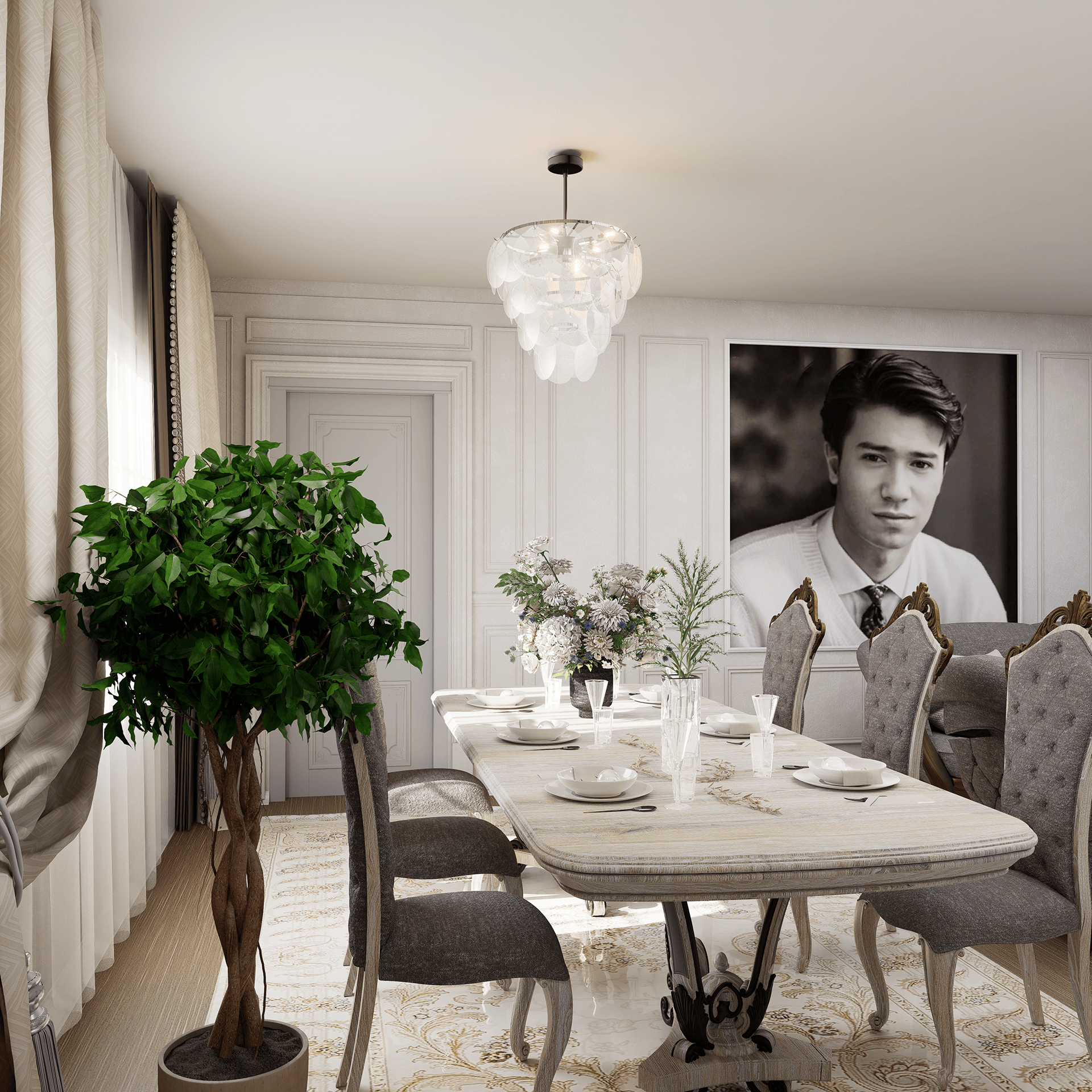 Dining Room Interior Design | 3ds Max + Corona-4