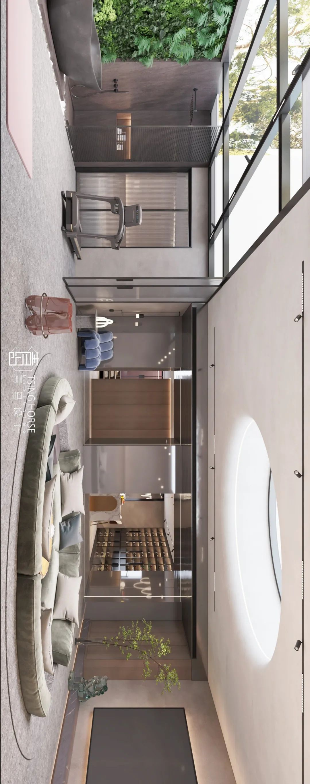 曲江风景线复式设计丨青马别墅空间设计-53