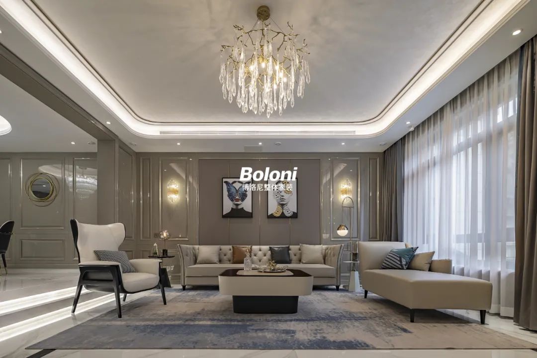 远洋天著 480㎡轻奢混搭风,打造和谐而多彩的家-4