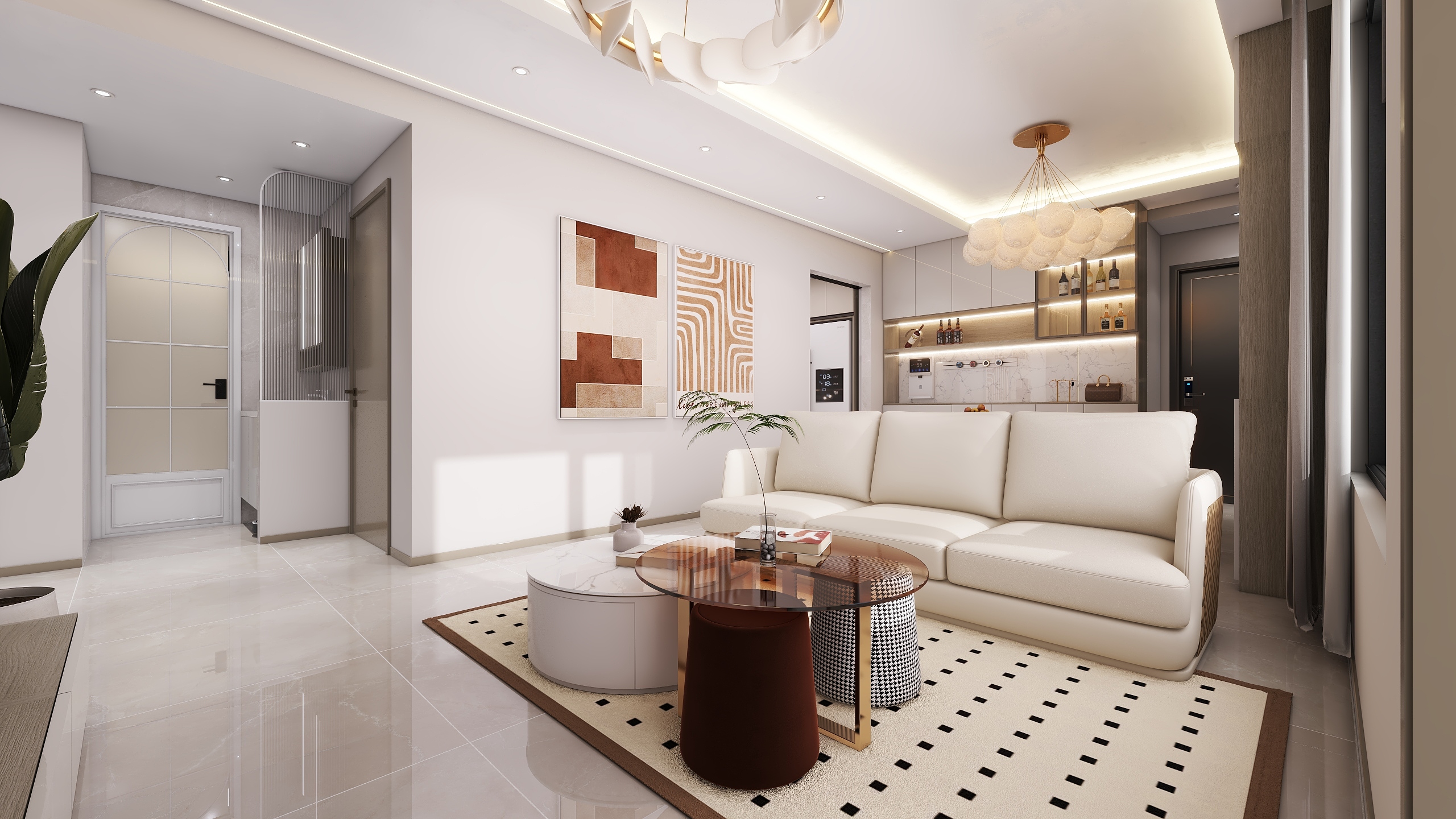 四川成都香瑞楠府（95平方现代简约三居室）-5