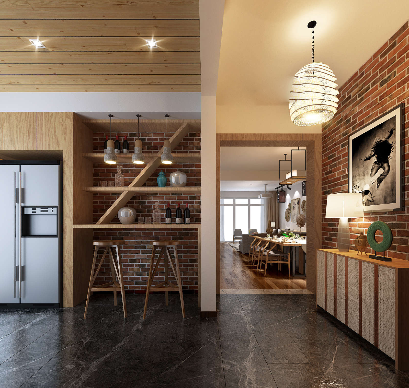 新中式 中式古典 奢华家装别墅样板房-3-9