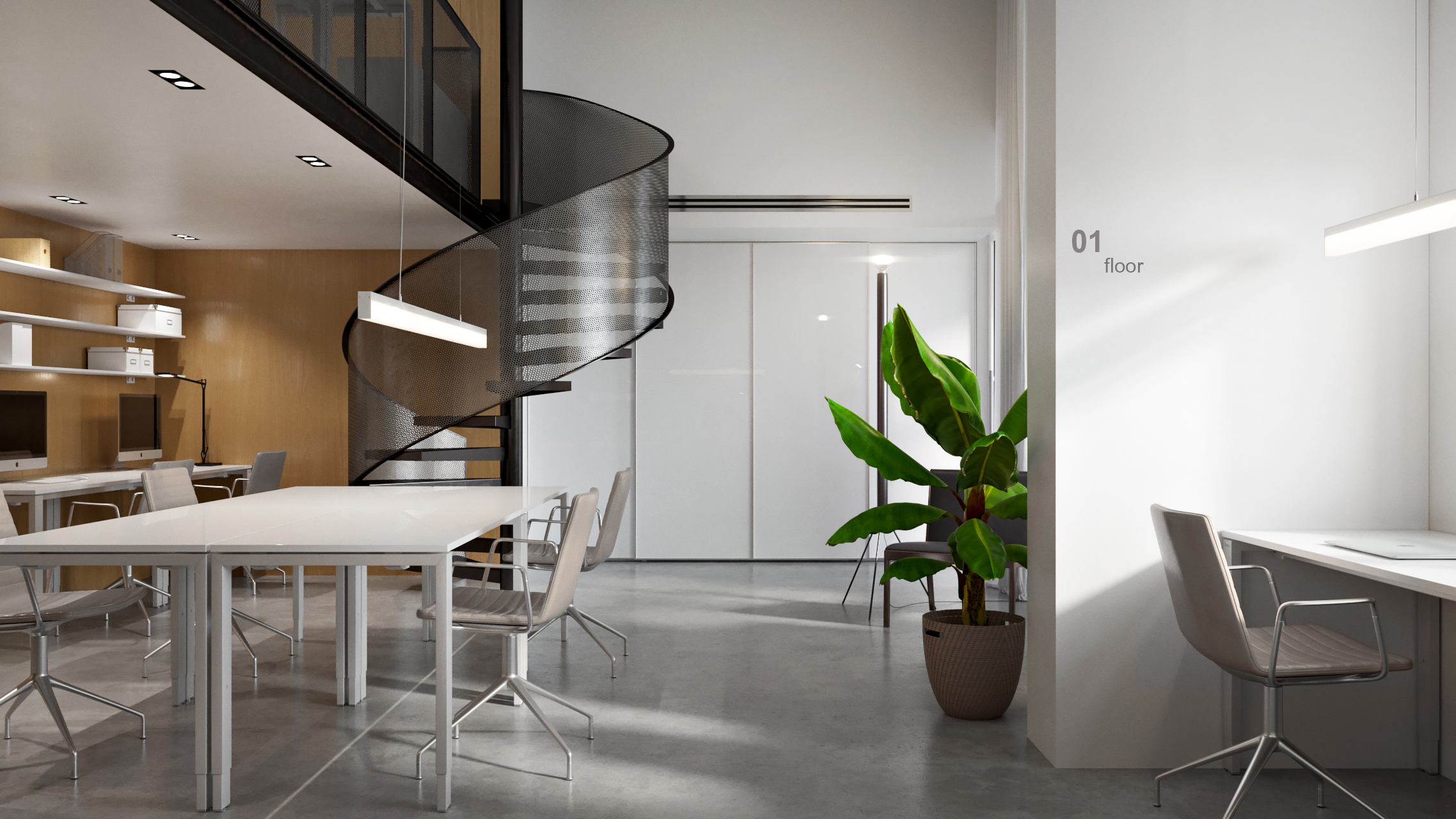 基辅中心极简办公室-9