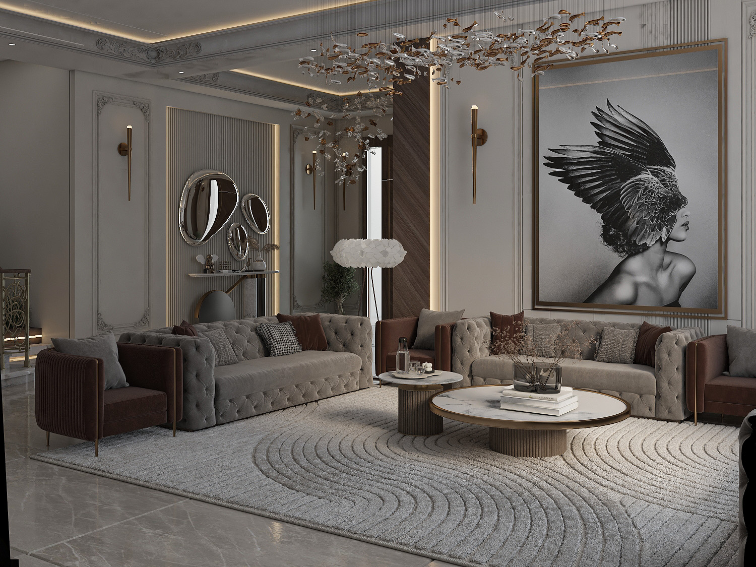 New Work Neo classic / Entrance & living hall at Iraq-6