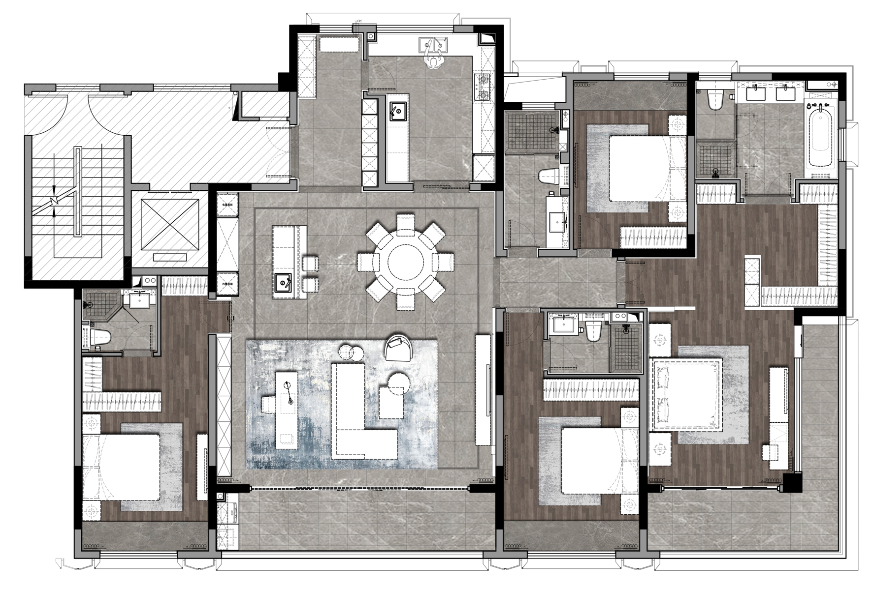 嘉宏·山和风华样板间丨EH DESIGN GROUP辉景室内设计团队-37