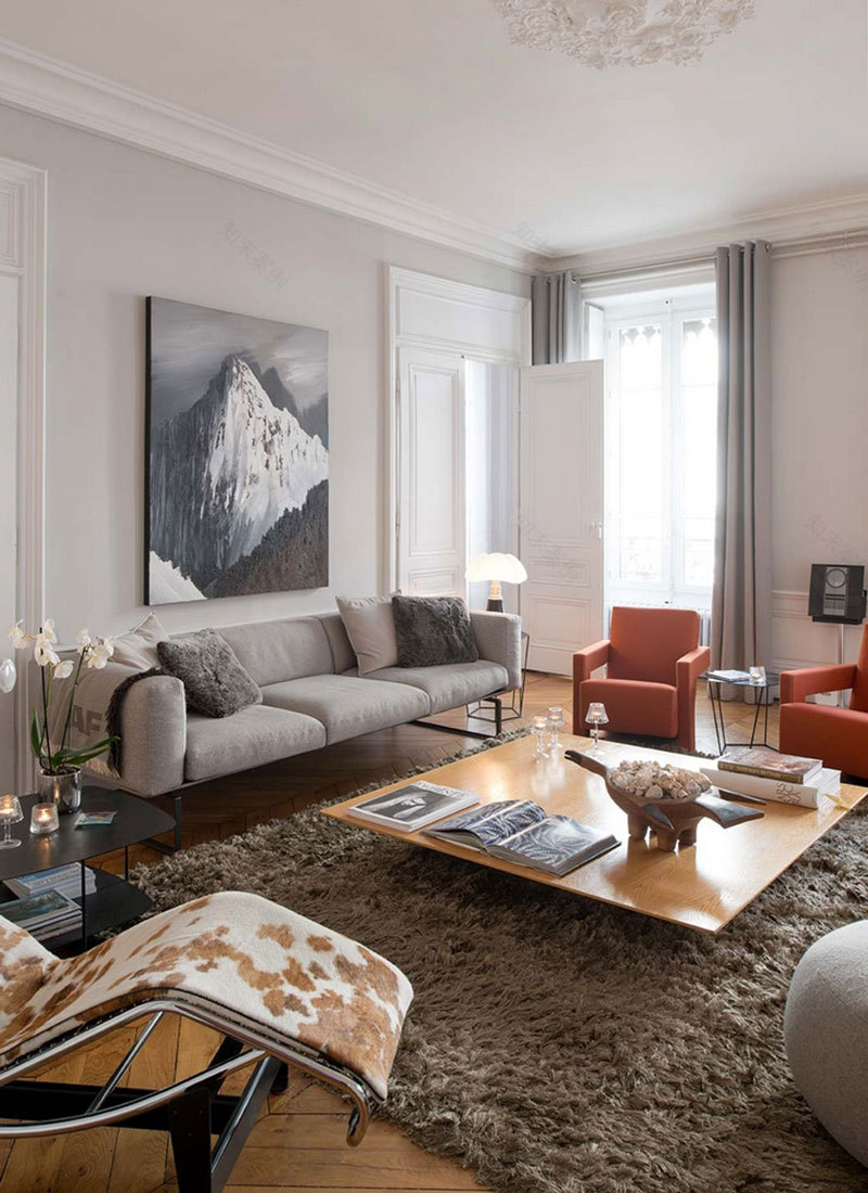 巴黎优雅古典公寓设计-2