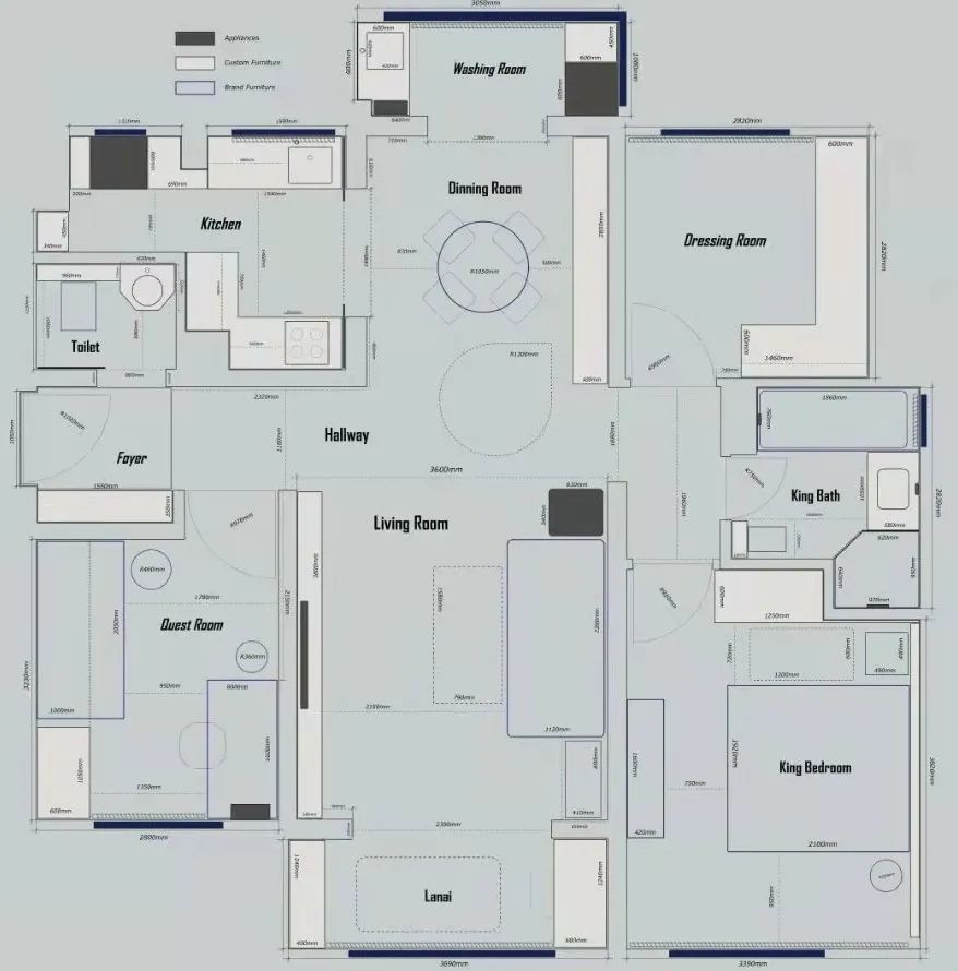 115㎡多彩之家丨哈芬设计周默-4