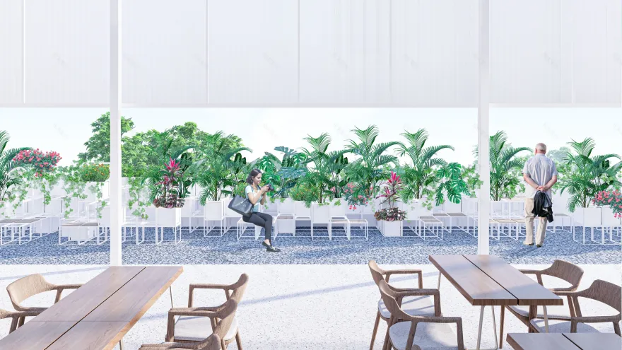 在屋顶下,在花园内丨柬埔寨丨Mak Molirithiruth 等-17