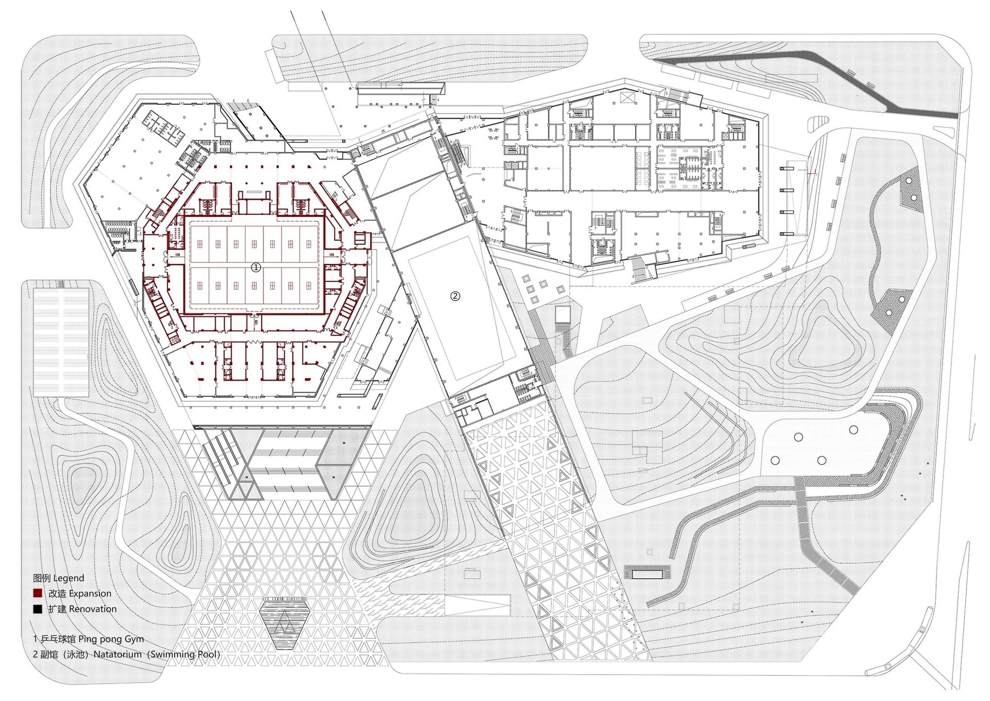 中国太原市滨河体育中心改造扩建丨中国建筑设计研究院-57