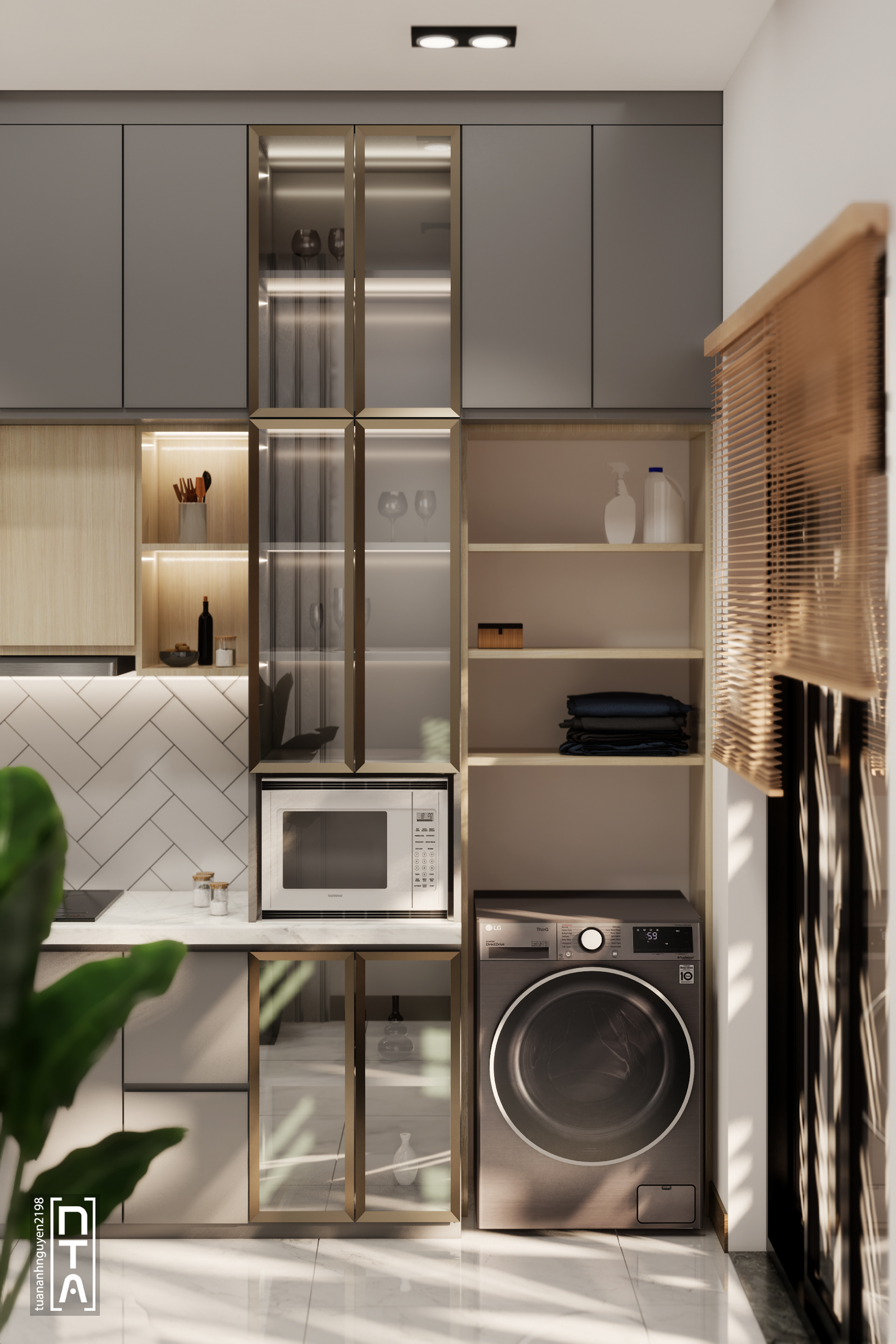 Townhouse- Livingroom and Kitchen interior-16