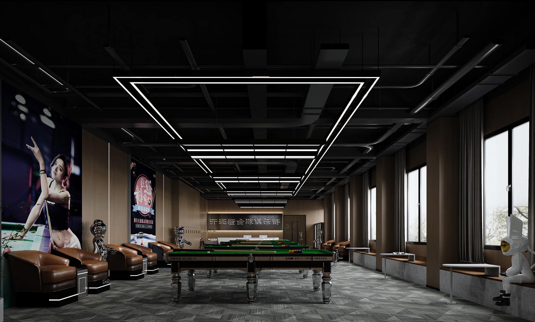 台球室——白龙马效果图-4