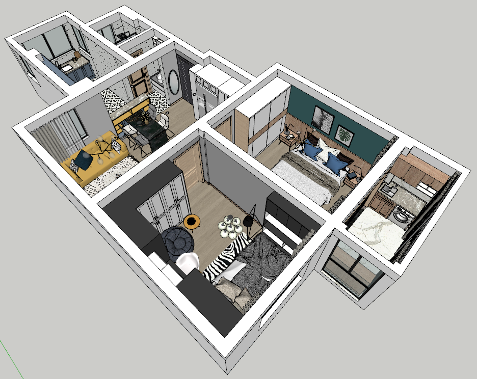 绿野·70㎡复古北欧-23