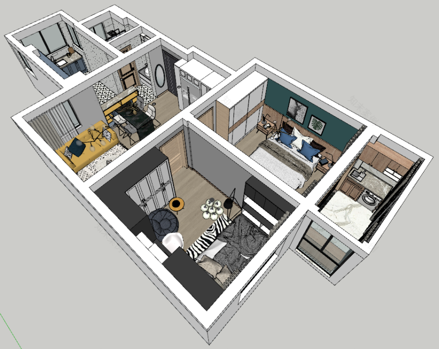 绿野·70㎡复古北欧-23