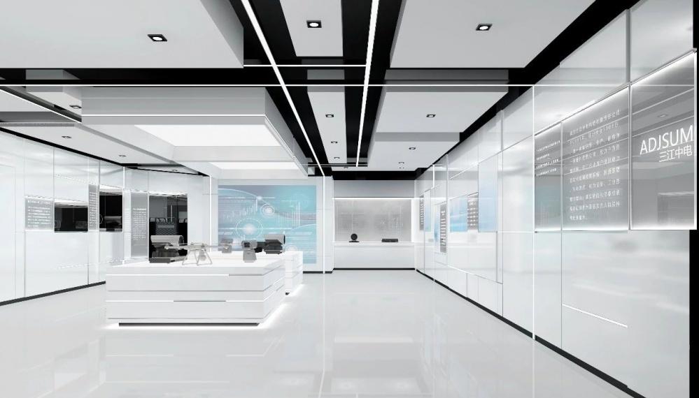 科技之弧，灵动展示空间 企业展厅-3