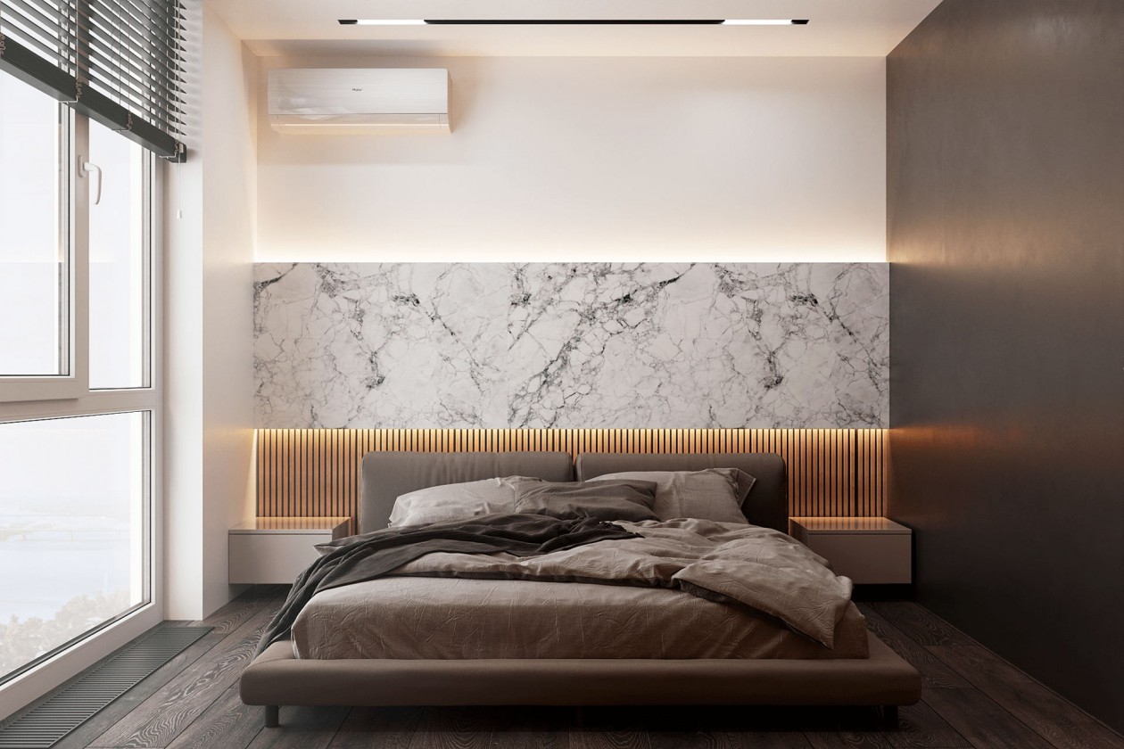 原木与大理石的碰撞 营造现代空间的品质感-8