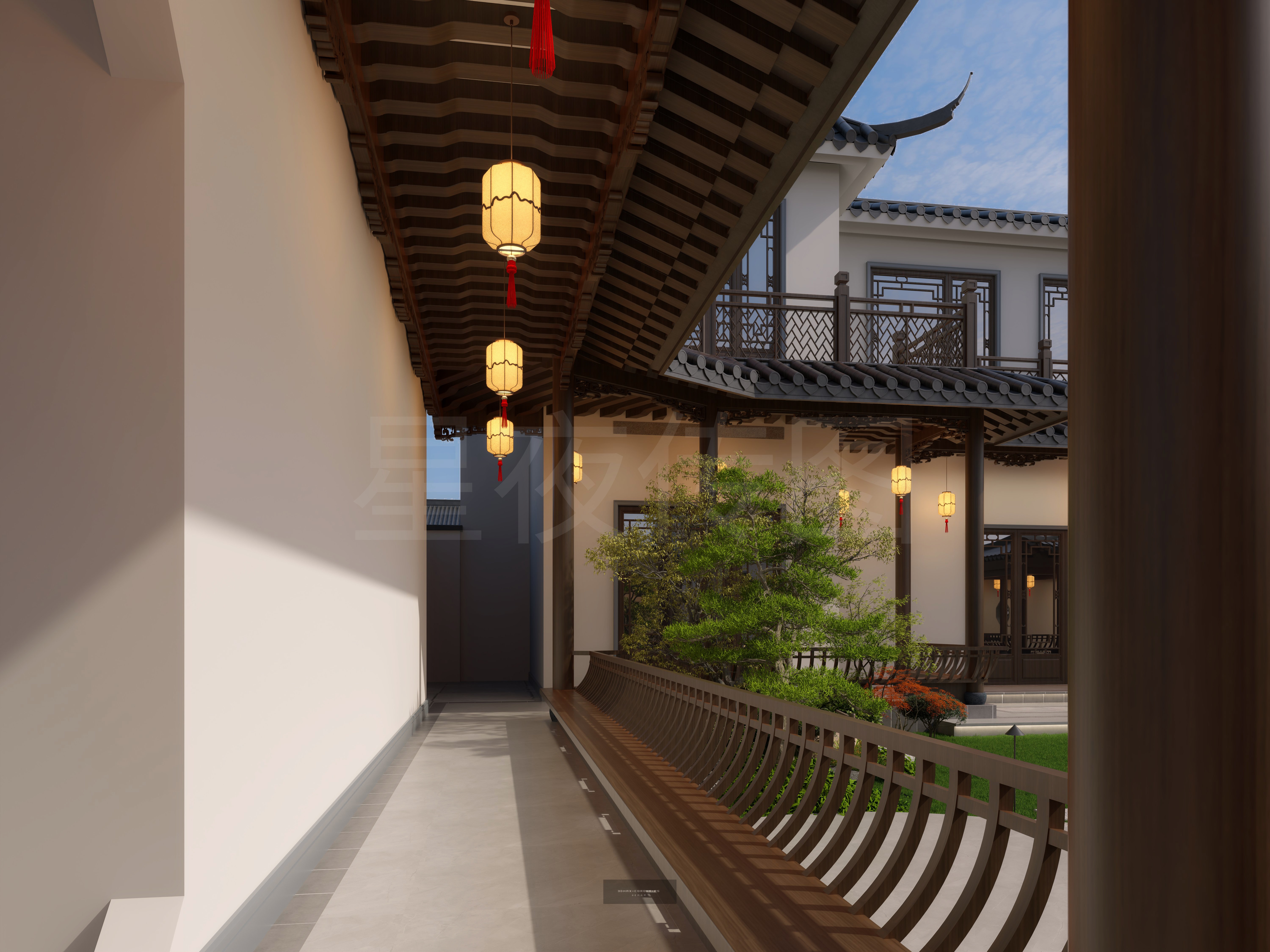 雕梁画栋的庭院-4