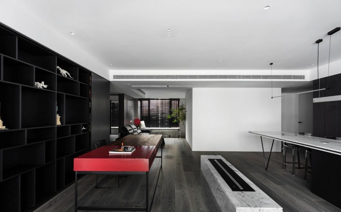 FunHouse 方室设计丨平层丨打破户型定式,楔进书房空间-55