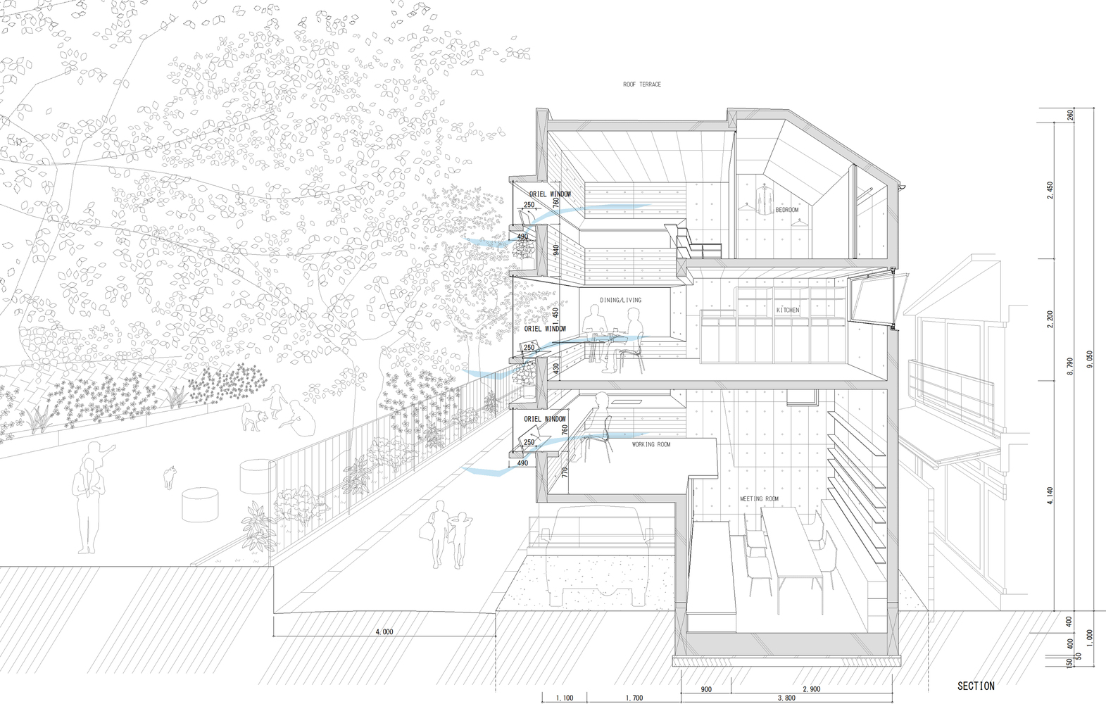 樱花盛景下的 42 平米“Oriel Window House”-10