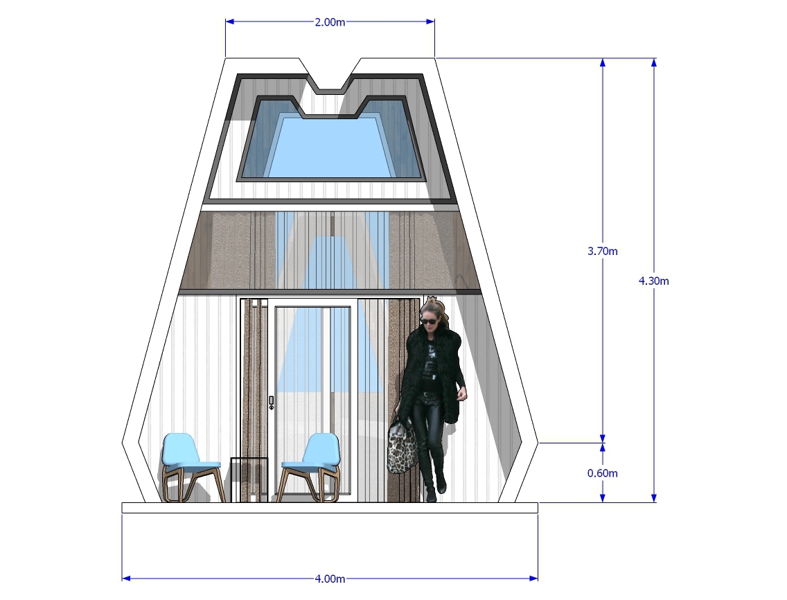 Type B 4x4 m. Samall House (RAFT HOUSE)-10