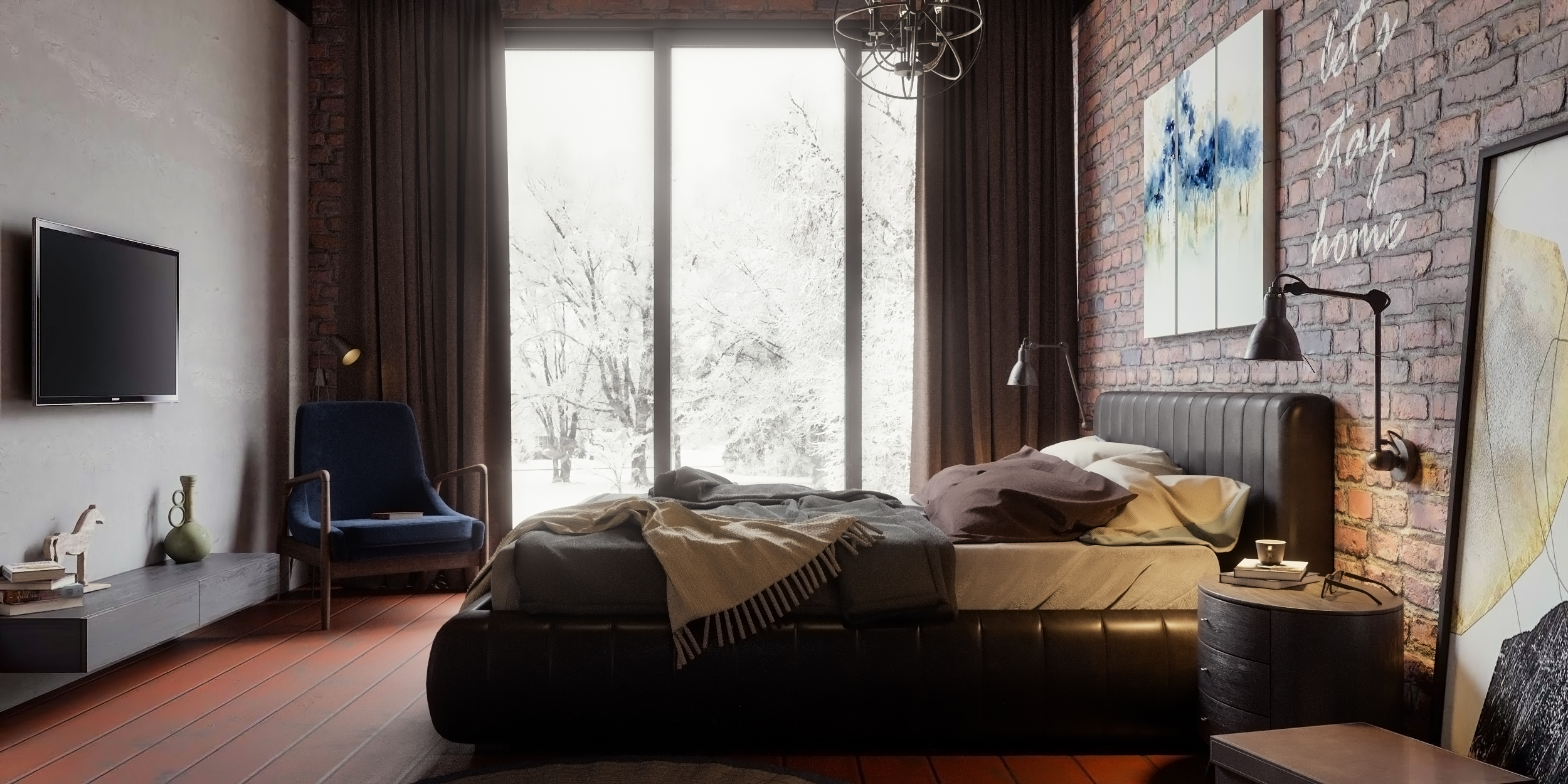 Industrial Style Bedroom-5