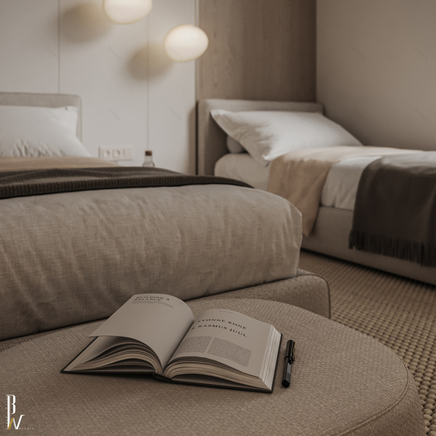 双人卧室丨Black N White-11