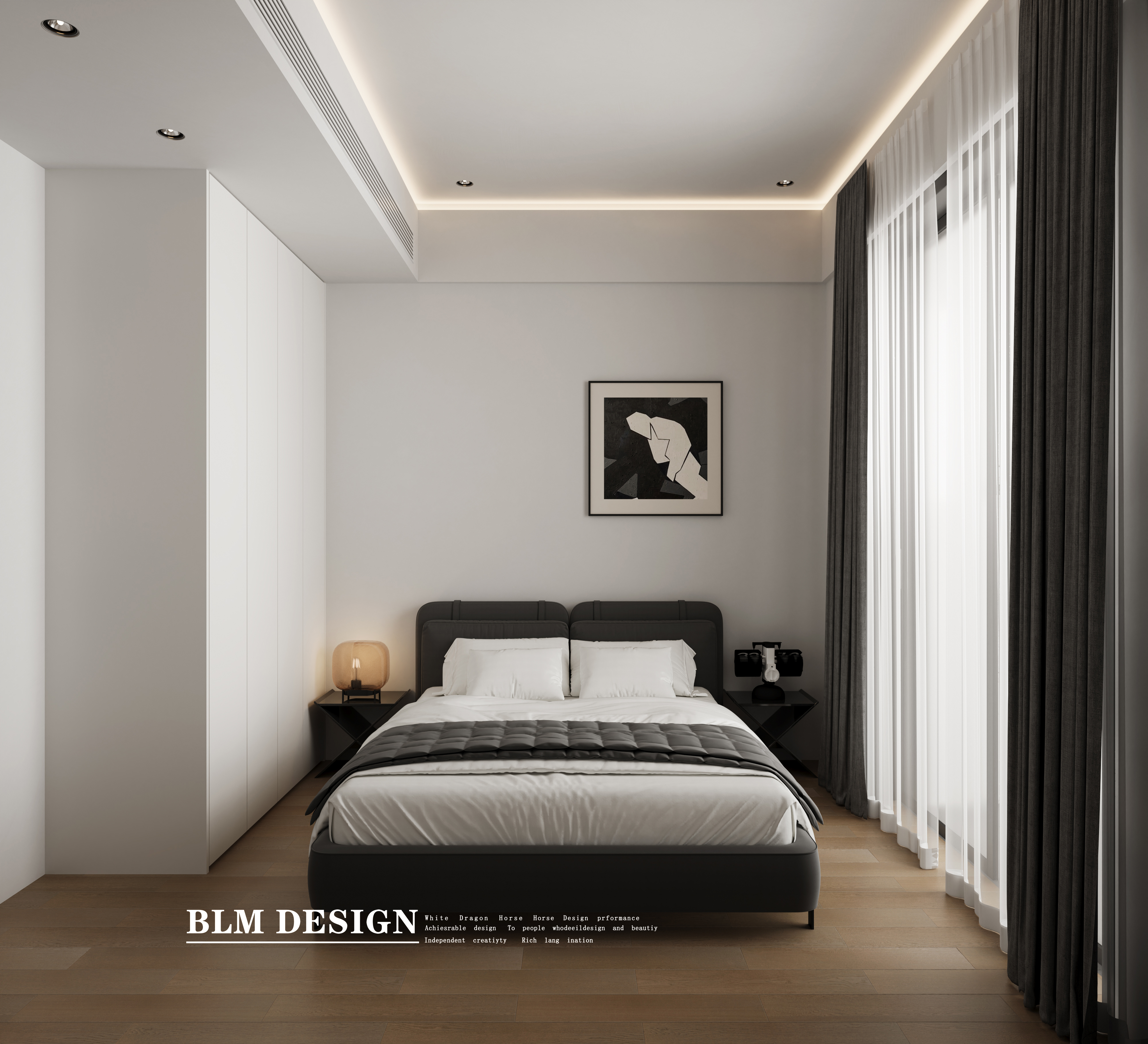 现代黑白灰-白龙马效果图-10